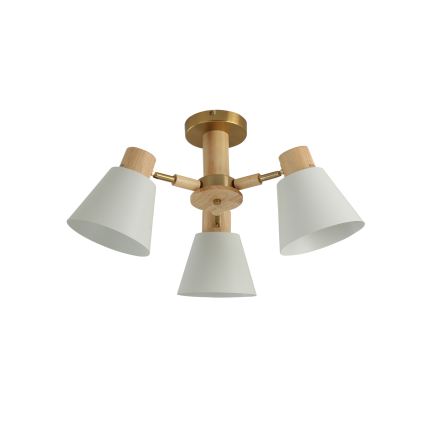 Brilagi - LUND WOOD felületre szerelt csillár 3xE27/40W/230V, átmérő 50 cm, fa kivitel