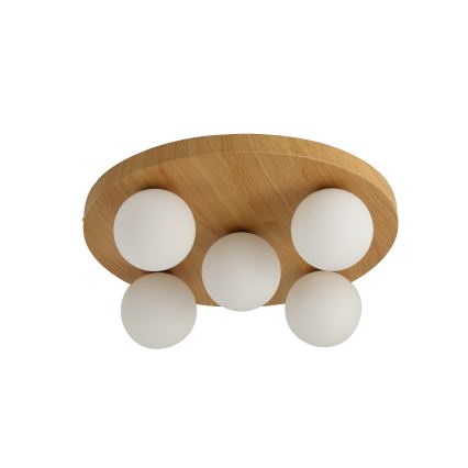 Brilagi - LUND WOOD mennyezeti lámpatest 5xG9/9W/230V, átm. 40 cm, fa
