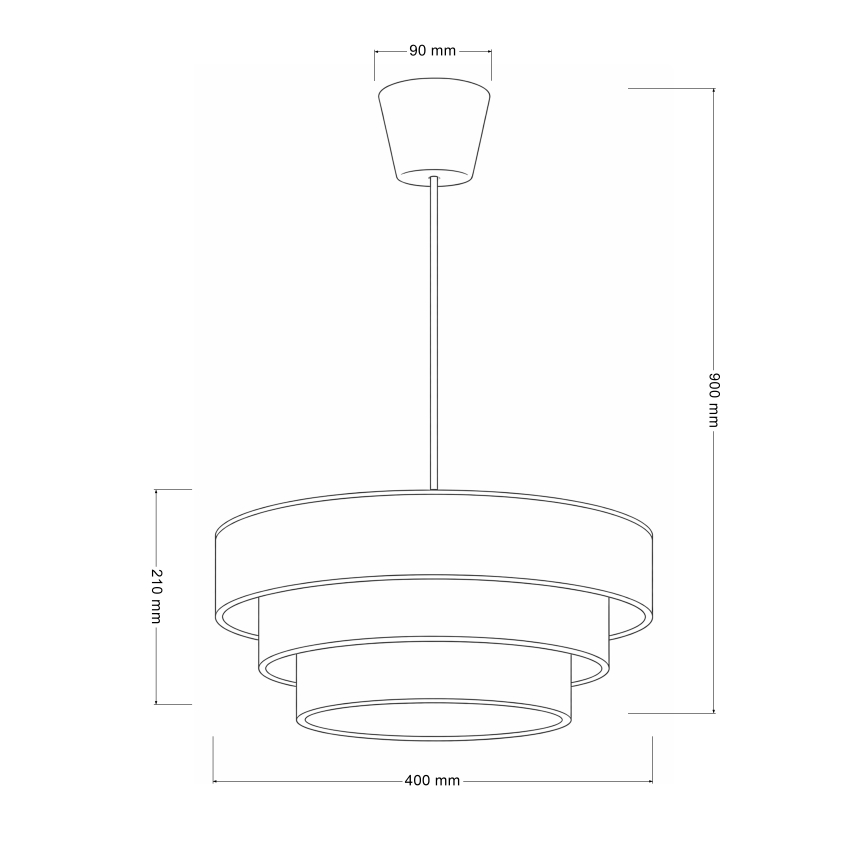 Brilagi - LUNETA függeszték kábellel 1xE27/60W/230V, átm. 40 cm, bézs/arany