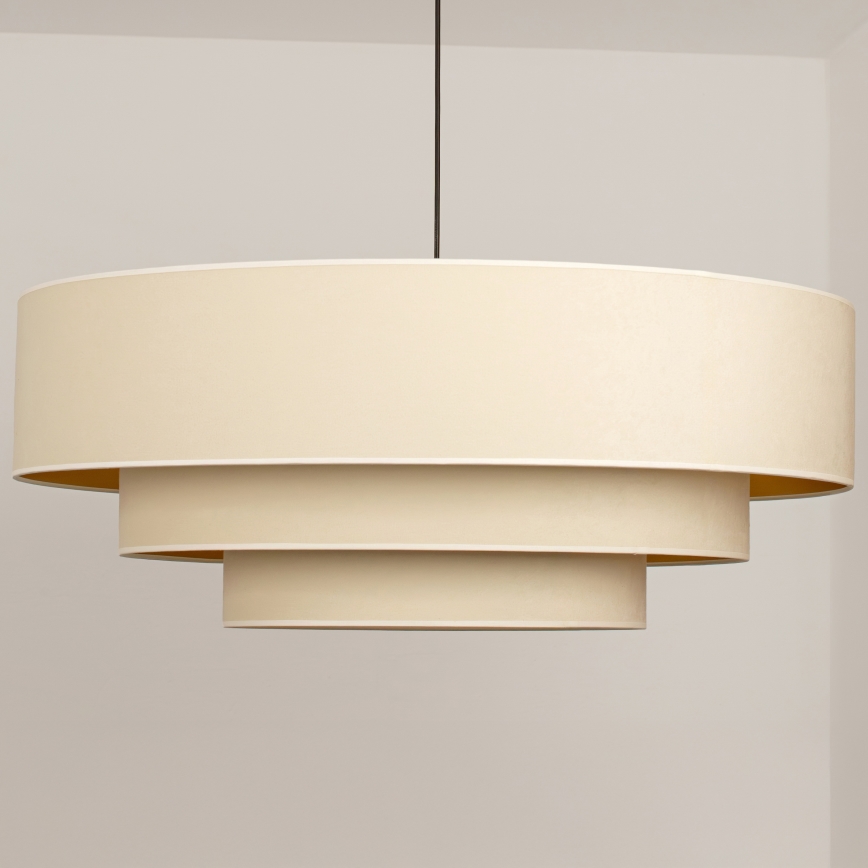 Brilagi - LUNETA kábeles csillár 3xE27/60W/230V, átm. 80 cm, krém/arany
