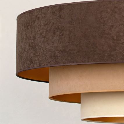 Brilagi - LUNETA kábeles csillár 3xE27/60W/230V Ø 80 cm barna/bézs/krémszínű