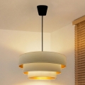 Brilagi - LUNETA kábelre függesztett csillár 1xE27/60W/230V Ø 40 cm krémszínű/arany