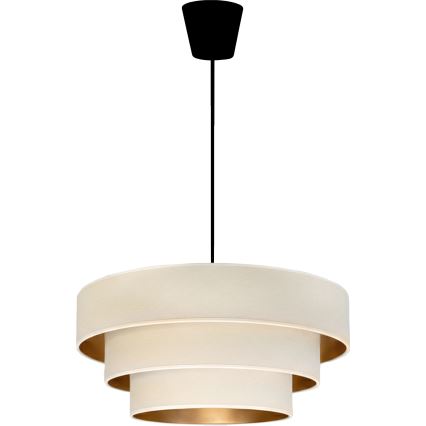 Brilagi - LUNETA kábelre függesztett csillár 1xE27/60W/230V Ø 40 cm krémszínű/arany
