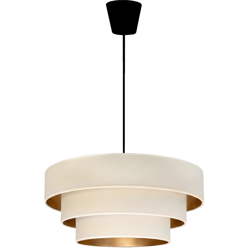 Brilagi - LUNETA kábelre függesztett csillár 1xE27/60W/230V Ø 40 cm krémszínű/arany