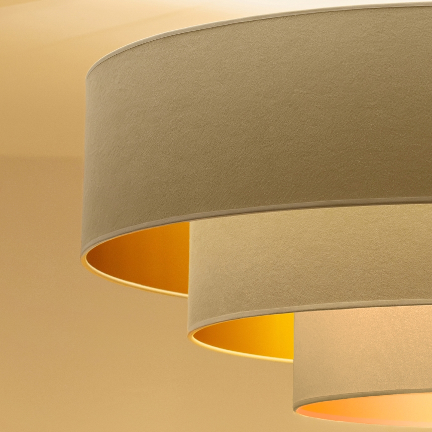 Brilagi - LUNETA kábelre függesztett csillár 1xE27/60W/230V Ø 40 cm krémszínű/arany