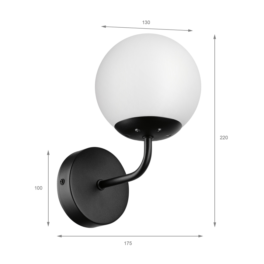 Brilagi - MALIVA fali lámpa 1xE14/15W/230V fekete/fehér