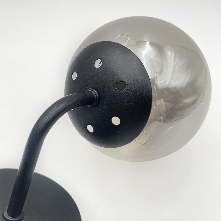 Brilagi - MALIVA fali lámpa 1xE14/15W/230V fekete/füstszínű