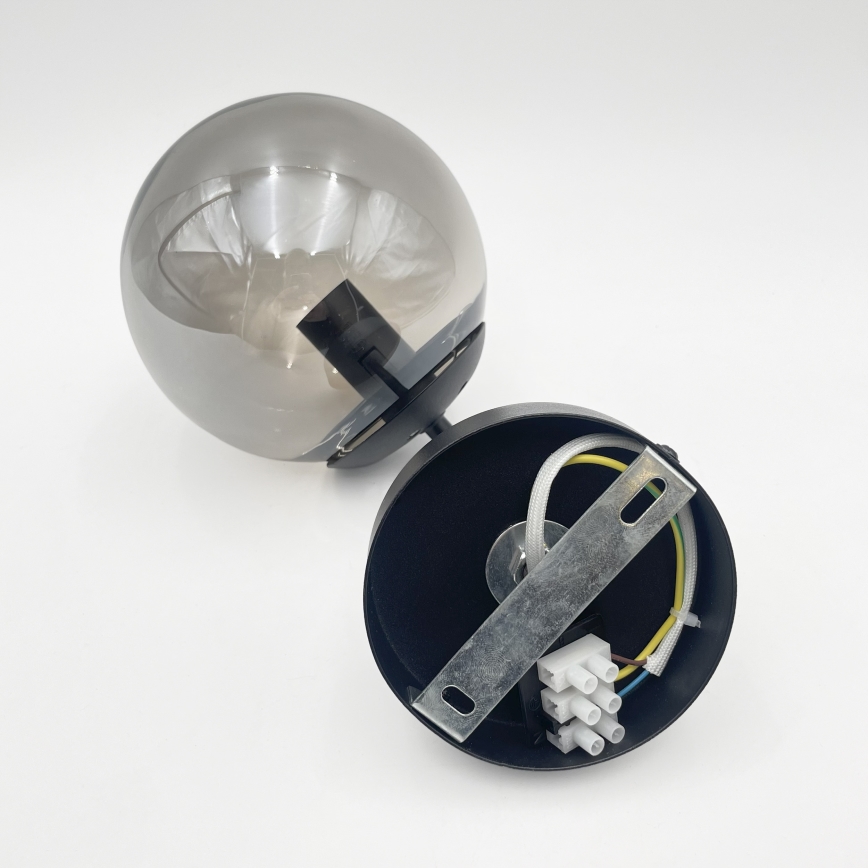 Brilagi - MALIVA fali lámpa 1xE14/15W/230V fekete/füstszínű