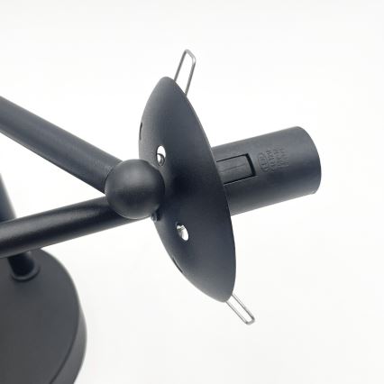 Brilagi - MALIVA felületre szerelhető csillár 3xE14/15W/230V fekete/füstszínű
