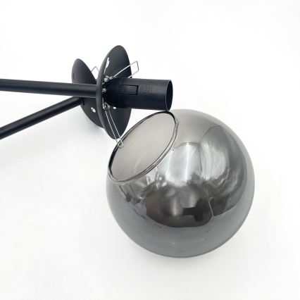 Brilagi - MALIVA felületre szerelhető csillár 4xE14/15W/230V fekete/füstszínű
