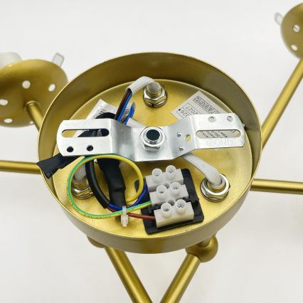 Brilagi - MALIVA felületre szerelt csillár 6xE14/15W/230V arany/fehér