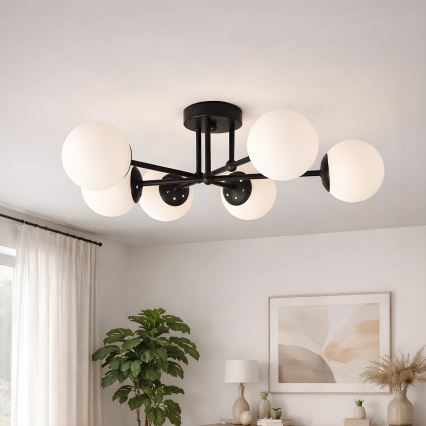 Brilagi - MALIVA felületre szerelt csillár 6xE14/15W/230V fekete/fehér