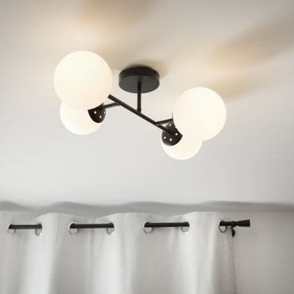 Brilagi - MALONY felületre szerelhető csillár 4xE14/20W/230V fekete