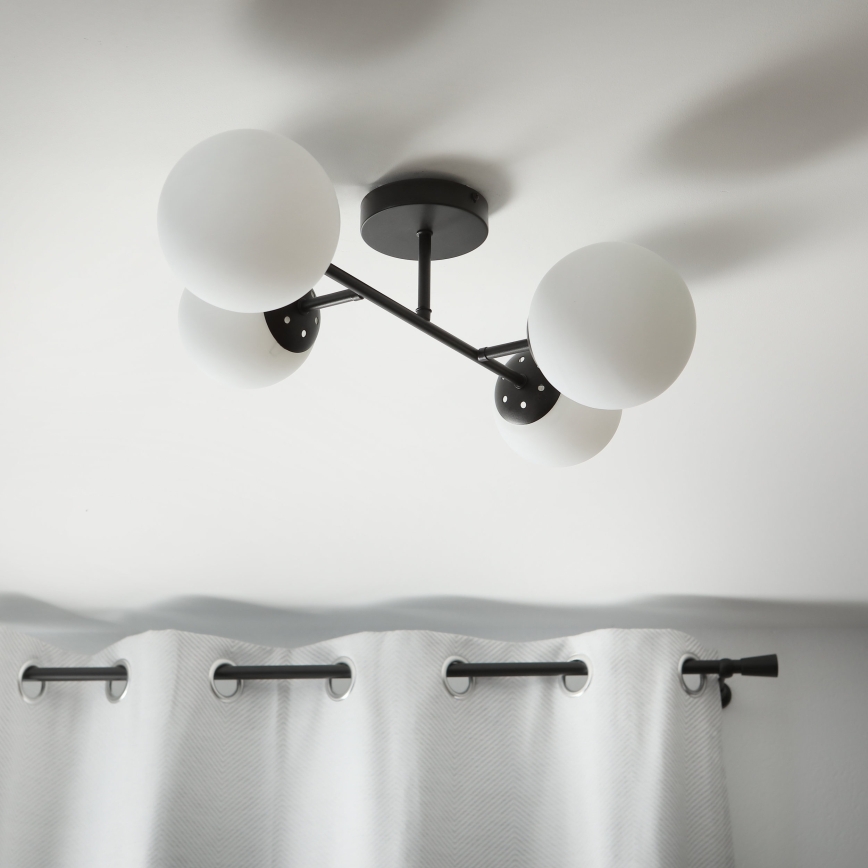 Brilagi - MALONY felületre szerelhető csillár 4xE14/20W/230V fekete