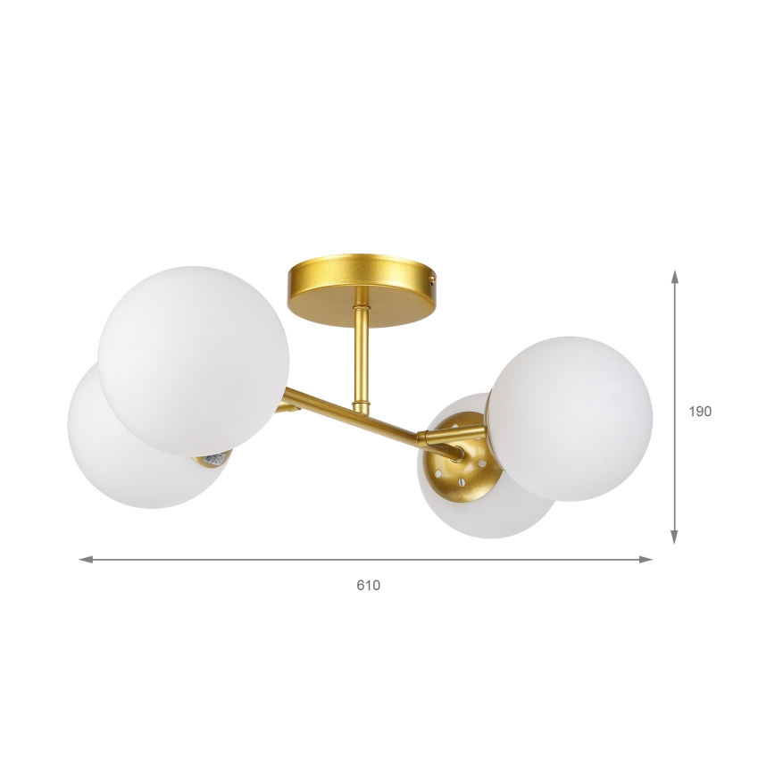 Brilagi - MALONY plafonra szerelhető csillár 4xE14/20W/230V arany