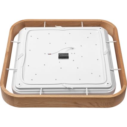 Brilagi - LED dimmelhető mennyezeti lámpa MANAROLA CUBIC LED/24W/230V 45x45 cm 3000-6500K tölgy + távirányítóval