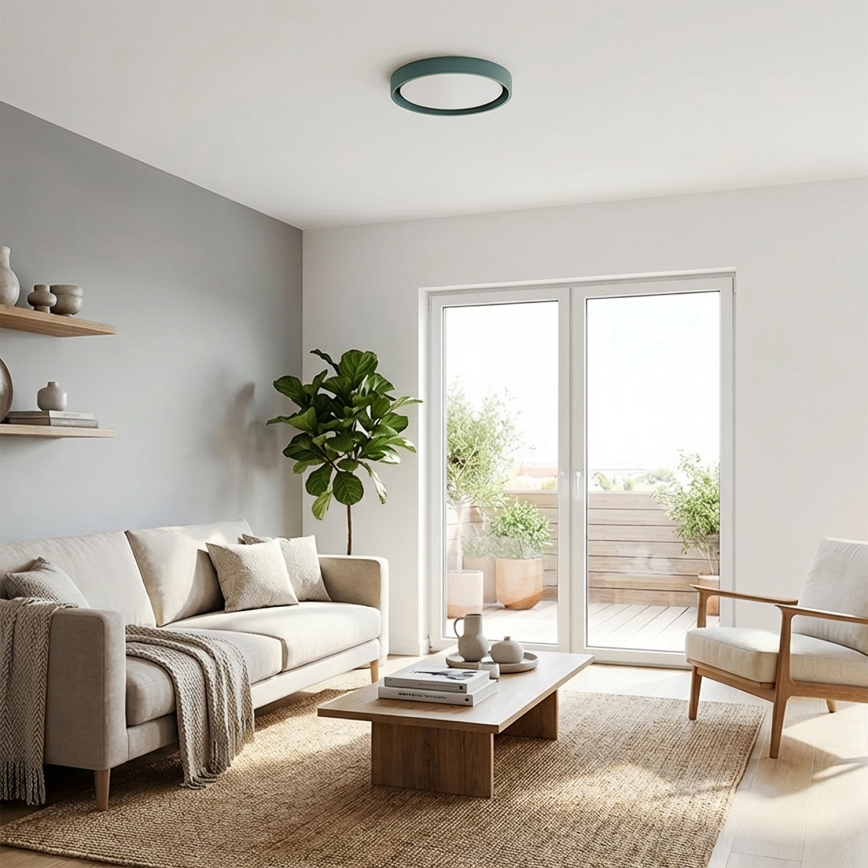 Brilagi - LED dimmelhető mennyezeti lámpa MATTEO LED/48W/230V 3000–6500K, átm. 41 cm, zöld + távirányító