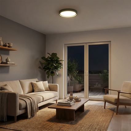 Brilagi - LED dimmelhető mennyezeti lámpa MATTEO LED/48W/230V 3000–6500K, átm. 41 cm, zöld + távirányító