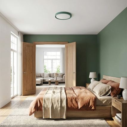 Brilagi - LED dimmelhető mennyezeti lámpa MATTEO LED/48W/230V 3000–6500K, átm. 41 cm, zöld + távirányító