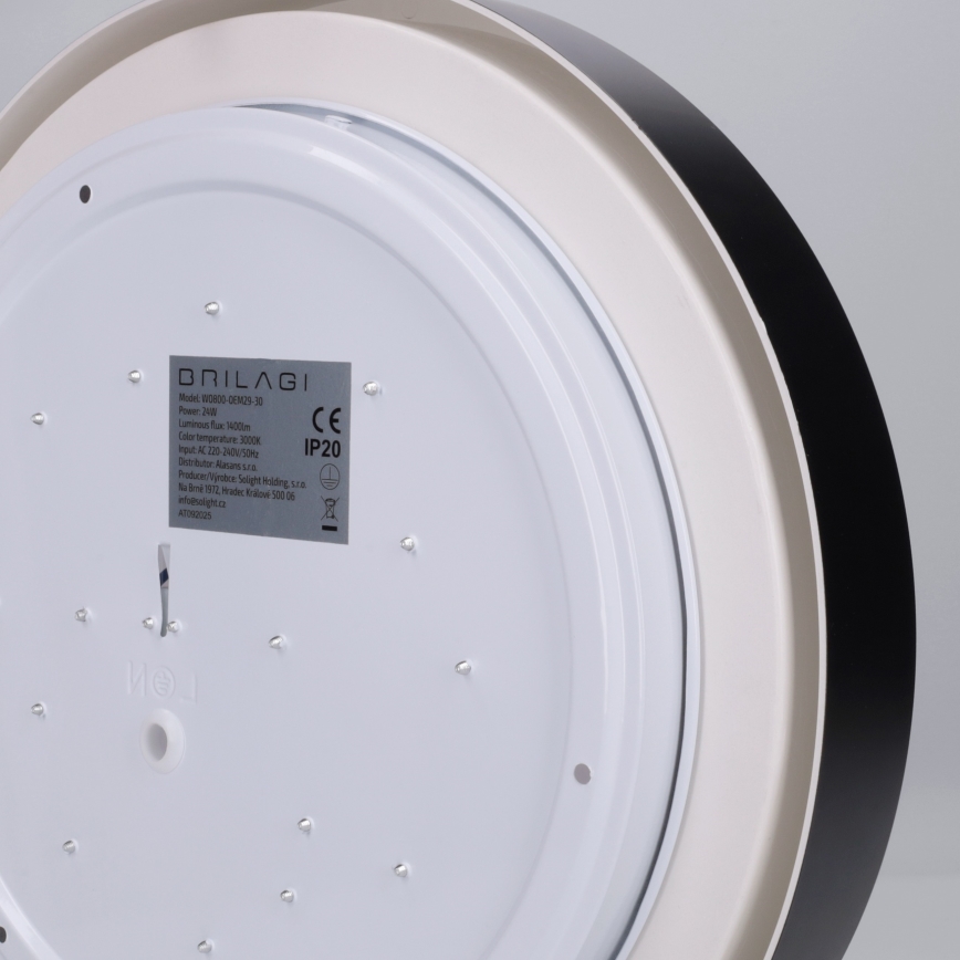 Brilagi - MATTEO LED mennyezeti lámpa, 24 W, 230 V, Ø31 cm, fekete