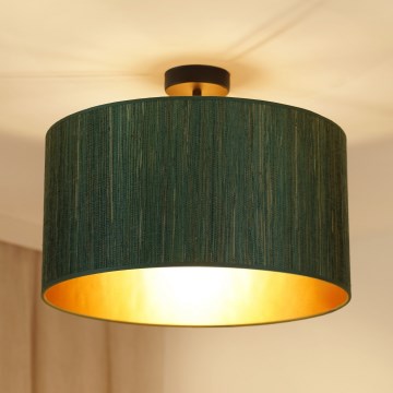 Brilagi - Mennyezeti lámpa BOSTON ROLLER 1xE27/15W/230V átm. 45 cm szalma zöld/arany