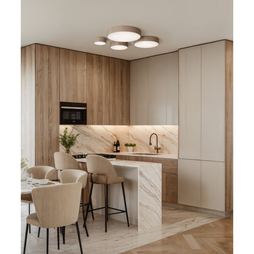 Brilagi - Mennyezeti lámpa CLARE 6xE27/24W/230V átm. 80 cm bézs