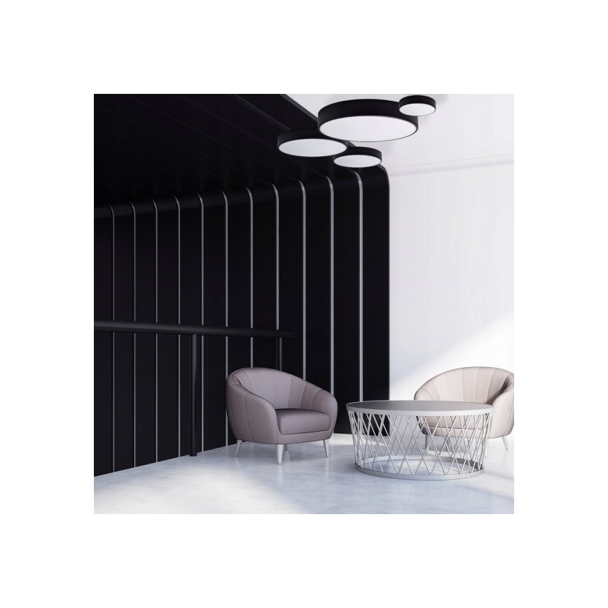 Brilagi - Mennyezeti lámpa CLARE 6xE27/40W/230V átm. 80 cm fekete