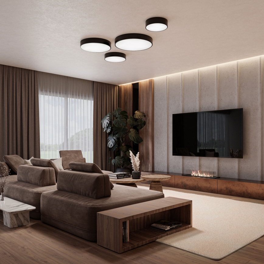 Brilagi - Mennyezeti lámpa CLARE 6xE27/40W/230V átm. 80 cm fekete
