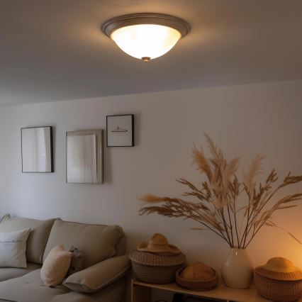 Brilagi - Mennyezeti lámpa CLASSIC 3xE27/60W/230V krémes/patinás