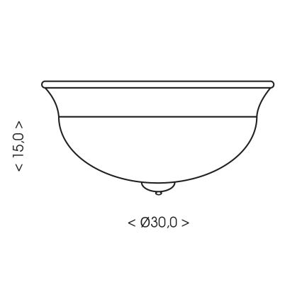 Brilagi - Mennyezeti lámpa FRESCO 2xE27/40W/230V átmérő 30 cm sárgaréz