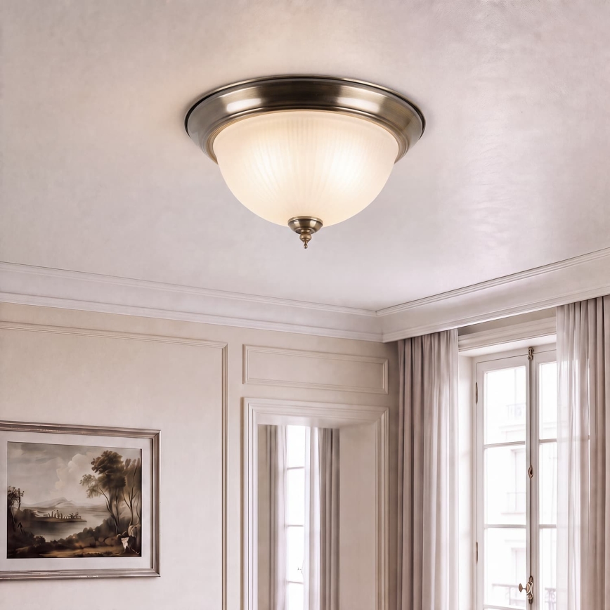 BRILAGI - Mennyezeti lámpa FRESCO 2xE27/40W/230V Ø 28 cm, sárgaréz