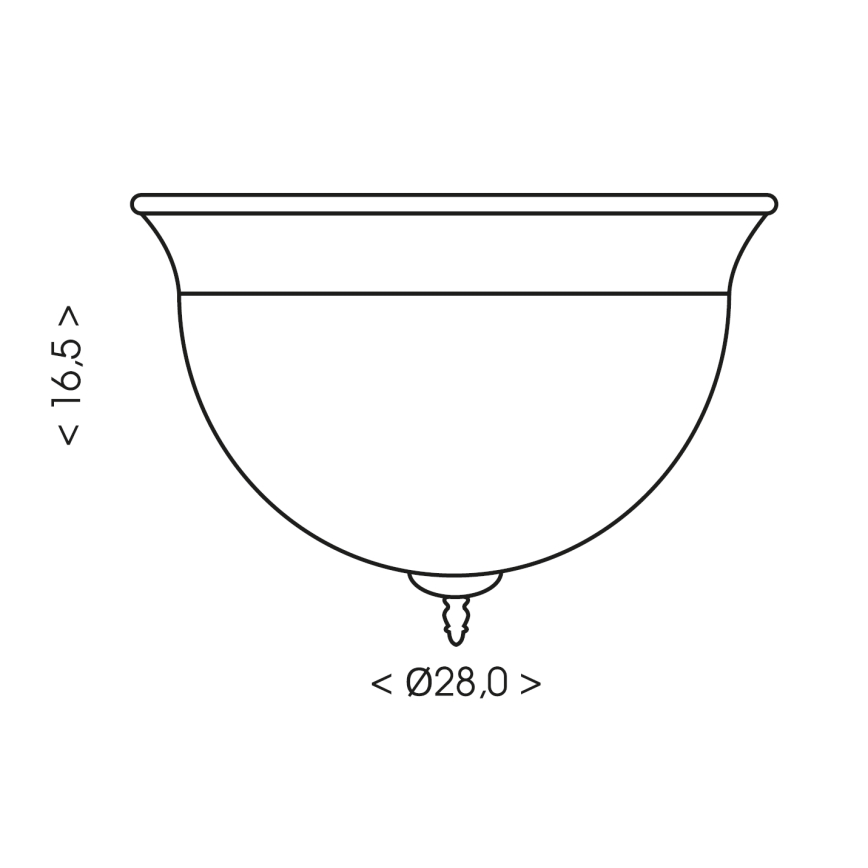 Brilagi - Mennyezeti lámpa FRESCO 2xE27/40W/230V Ø 28 cm, sárgaréz