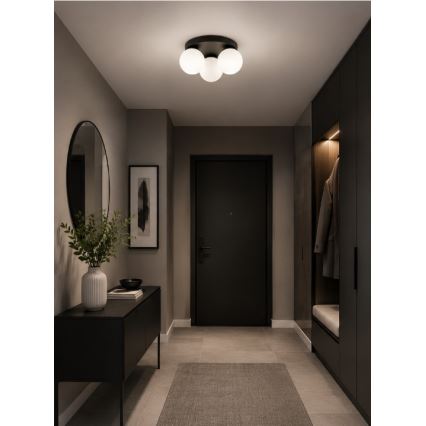 Brilagi - Mennyezeti lámpa MILO 3xE27/60W/230V átmérő 35 cm fekete
