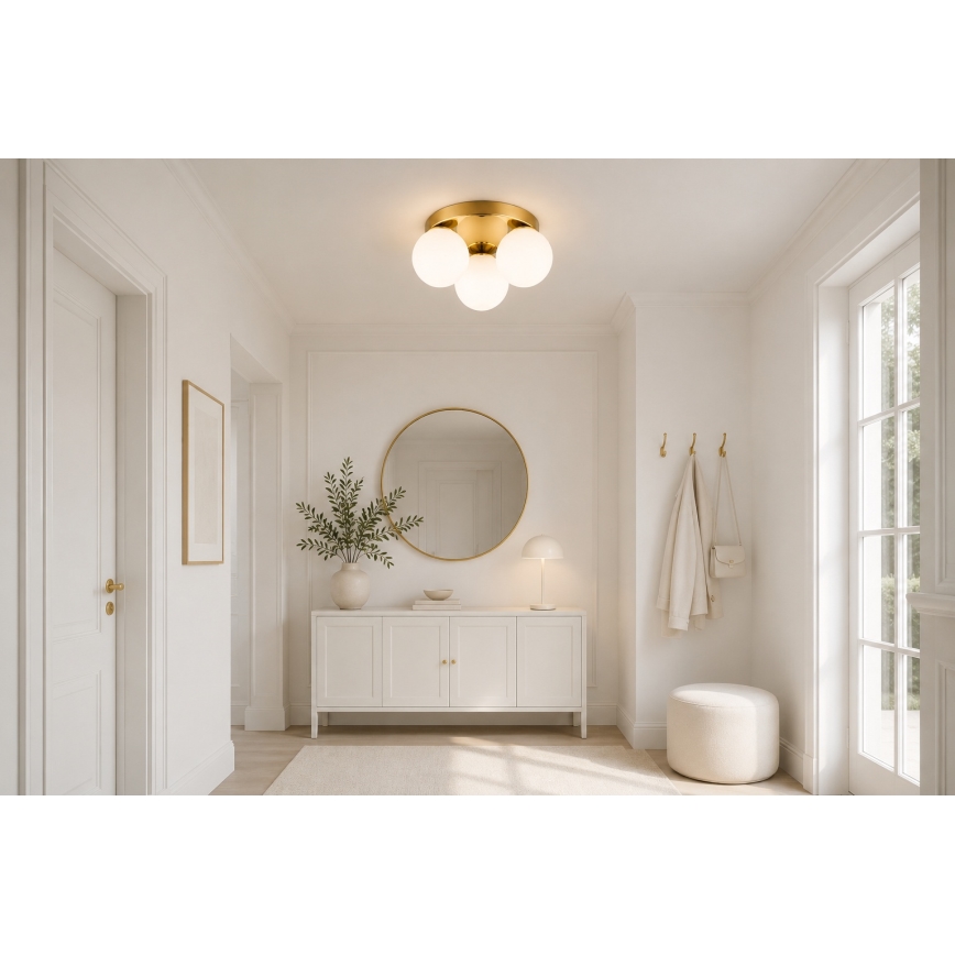 Brilagi - Mennyezeti lámpa MILO 3xE27/60W/230V Ø 35 cm aranyszínű