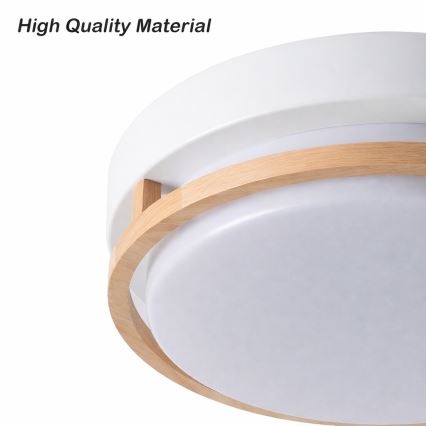 Brilagi - Mennyezeti lámpa ORINO 2xE27/40W/230V Ø 27 cm fehér/tölgy
