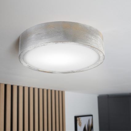 Brilagi - Mennyezeti lámpa PINO 1xE27/15W/230V fenyő/ezüst átm. 27,5 cm