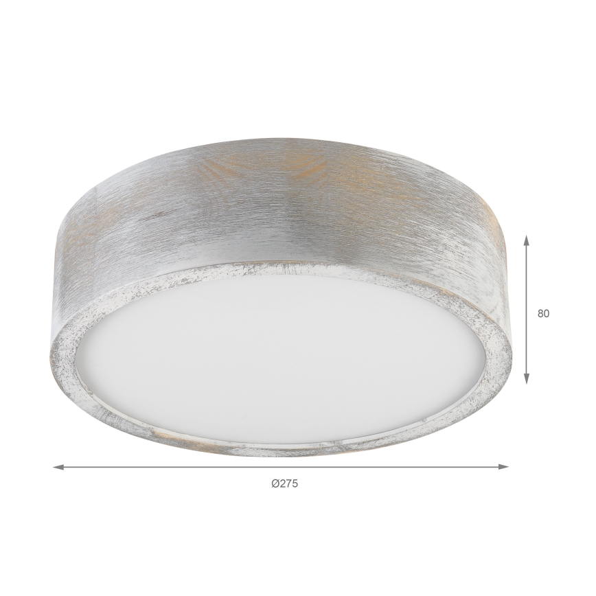 Brilagi - Mennyezeti lámpa PINO 1xE27/15W/230V fenyő/ezüst átm. 27,5 cm