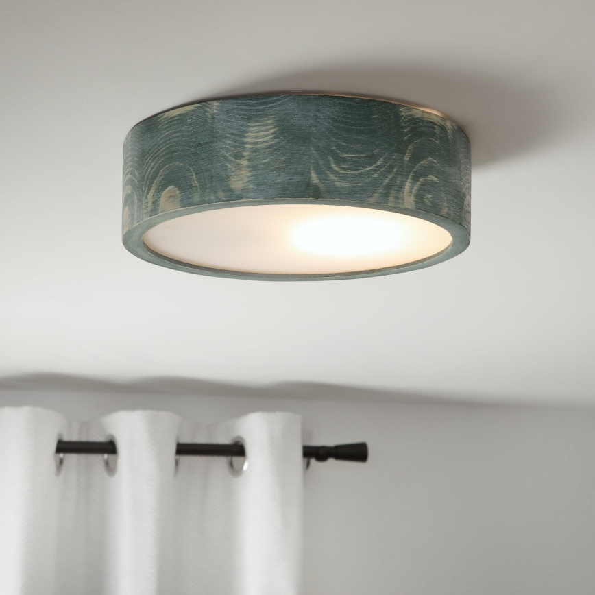 Brilagi - Mennyezeti lámpa PINO 1xE27/15W/230V fenyő/zöld átm. 27,5 cm