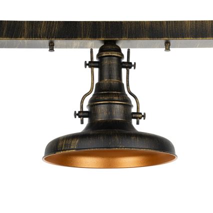 Brilagi - Mennyezeti lámpa PYRONIC 3xE27/40W/230V bronz/patina