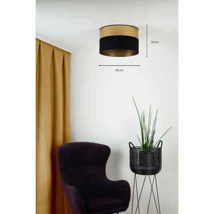 Brilagi - Mennyezeti lámpa ROYAL 1xE27/15W/230V átm. 40 cm fekete/arany