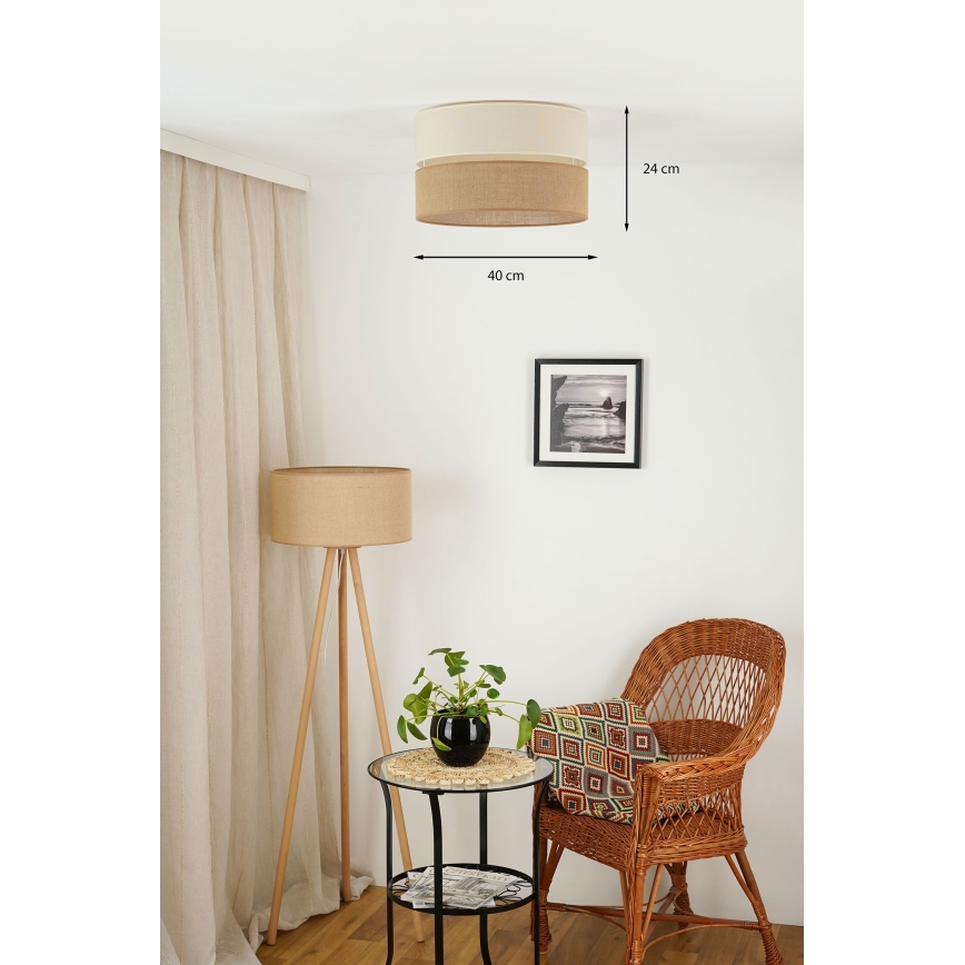 Brilagi - Mennyezeti lámpa ROYAL YUTE 1xE27/15W/230V átm. 40 cm bézs/krém