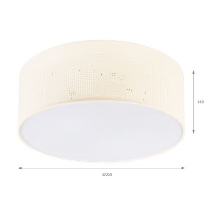 BRILAGI - Mennyezeti lámpa SIRIJA MODERN 2xE27/60W/230V átm. 35 cm krémszínű