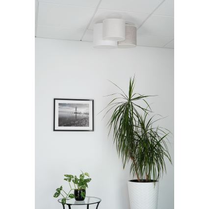 Brilagi - Mennyezeti lámpatest SNAKE 3xE27/15W/230V 50x57 cm szürke/krémszínű