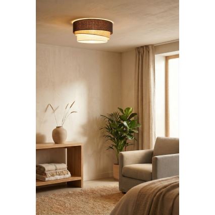Brilagi - Mennyezeti lámpa TRIO 1xE27/60W/230V Ø 40 cm barna/bézs/fehér