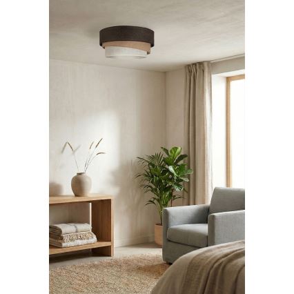 Brilagi - Mennyezeti lámpa TRIO 1xE27/60W/230V Ø 40 cm barna/bézs/fehér