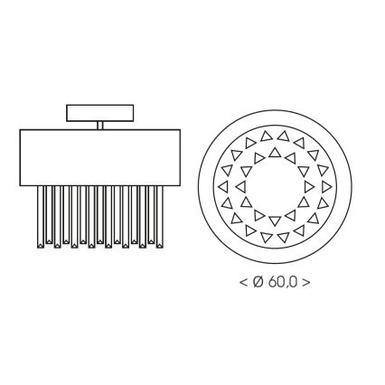 Brilagi - Mennyezeti lámpa VERVE 6xE14/40W/230V átm. 60 cm arany