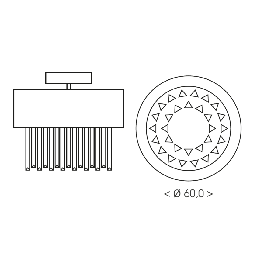 Brilagi - Mennyezeti lámpa VERVE 6xE14/40W/230V átm. 60 cm arany