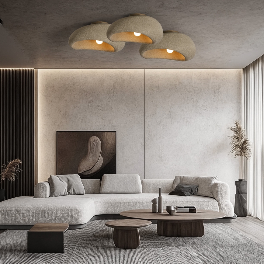 BRILAGI - Mennyezeti lámpa WABI SABI 1xE27/60W/230V Ø 40 cm bézs