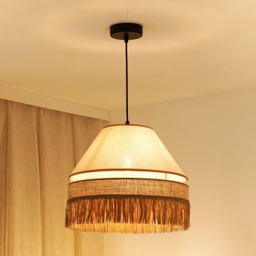 Brilagi - Mennyezeti lámpa WINNETOU AVIGNION 1xE27/15W/230V átm. 35 cm barna/krém