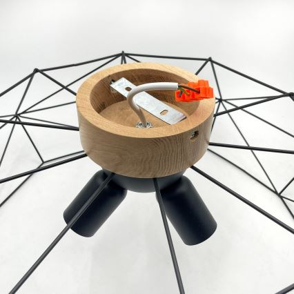 Brilagi - Mennyezeti lámpa WOODY BASKET 3xE27/60W/230V átmérő 60 cm tölgy